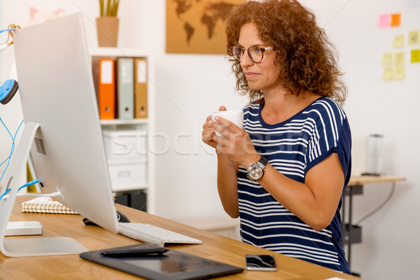 Stock photo: Coffee break at work