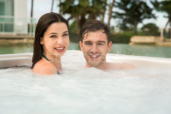 Jacuzzi lujo hotel dentro Foto stock © iko