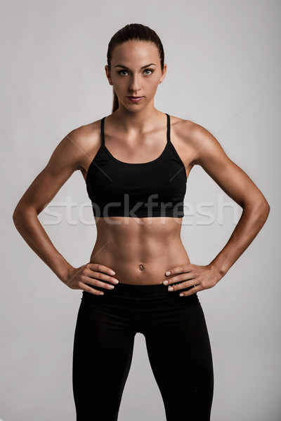 Femeie de fitness portret musculos uita Imagine de stoc © iko