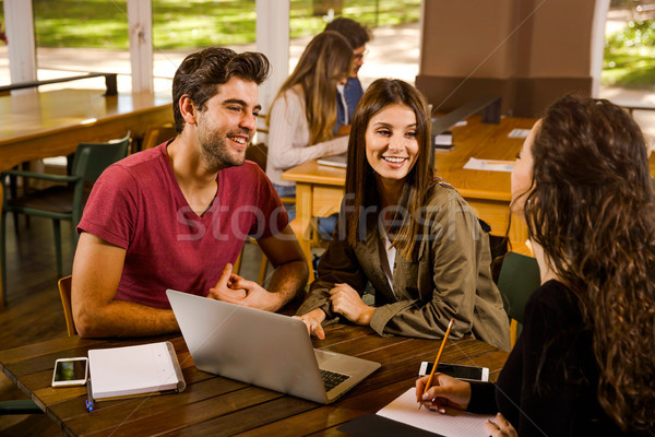 Friends studying together  Stock photo © iko