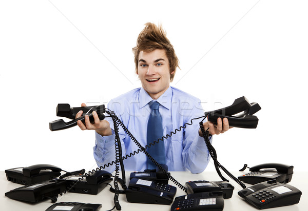 Answering multiple calls at the same time Stock photo © iko