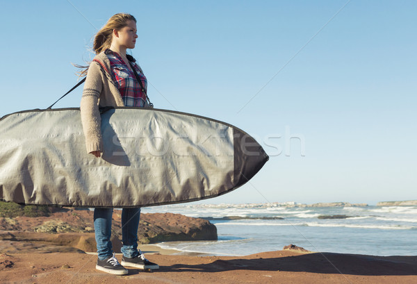 Surfer girl Stock photo © iko