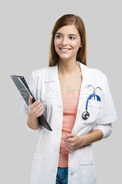 Stock photo: Beautiful young female doctor