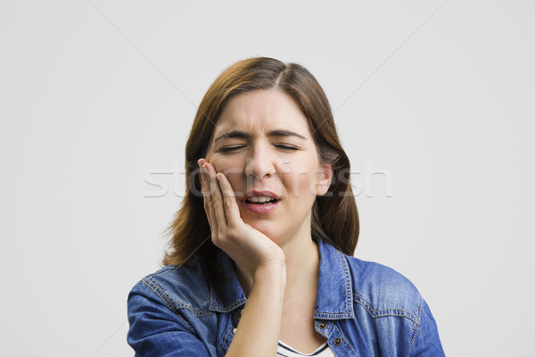 Feeling a awful toothache Stock photo © iko