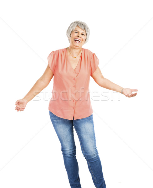 happy old woman Stock photo © iko
