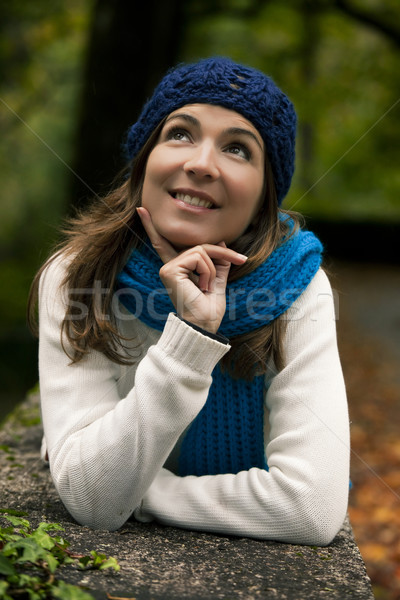 Beautiful young woman in nature Stock photo © iko