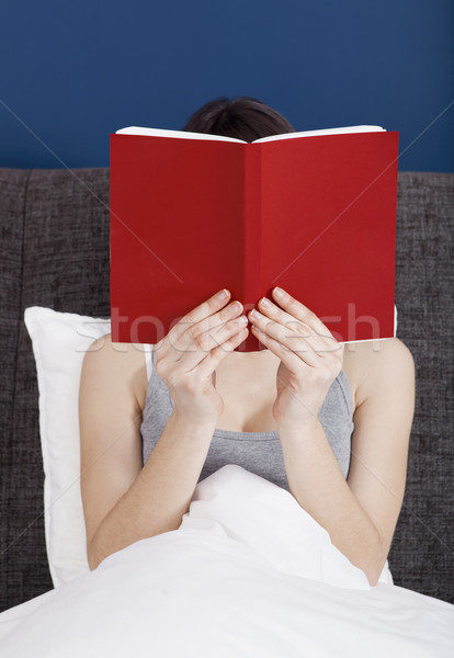 Zdjęcia stock: Czasu · przeczytać · kobieta · czytania · książki · twarz