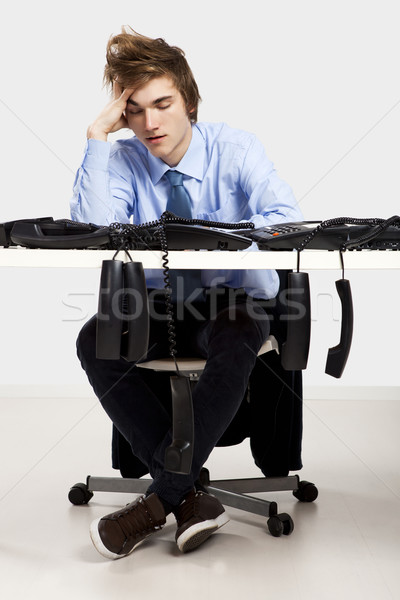 Tired man in the office Stock photo © iko