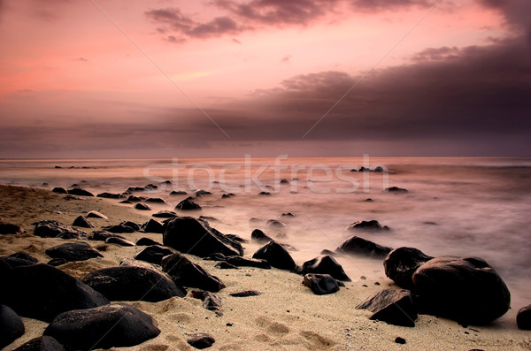 赤道 ビーチ 美しい 日没 すごい 水 ストックフォト © iko