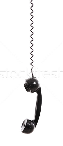 Telefonkagyló darab öreg telefon felfüggesztett kábel Stock fotó © iko
