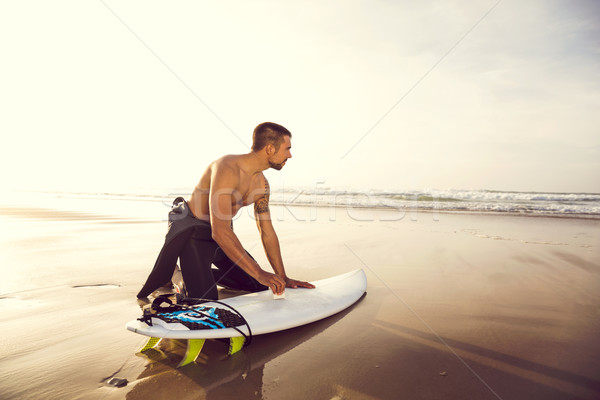 Getting ready for surf Stock photo © iko