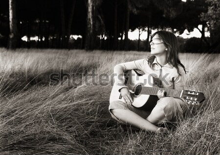 Playing guitar Stock photo © iko