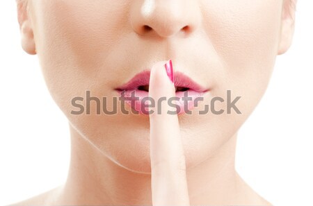 Silêncio belo mulher jovem cara fundo Foto stock © iko