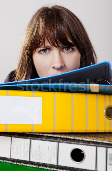 Exhausted business woman Stock photo © iko