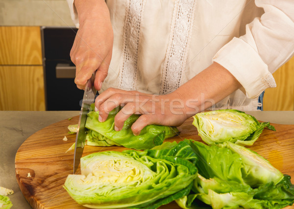 рубленый капуста консервированный овощей кислая капуста кислый Сток-фото © iko