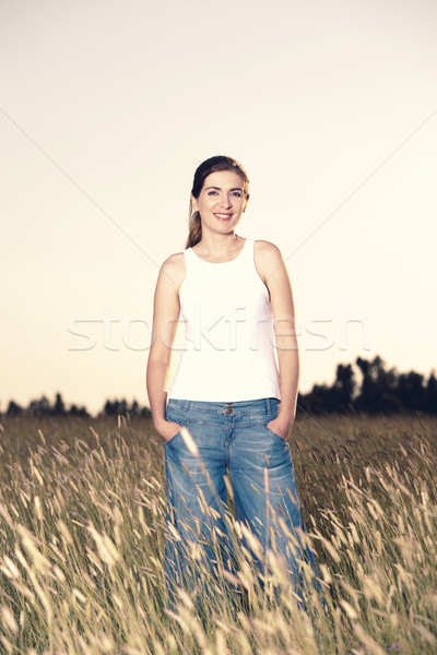 Femme été jour extérieur portrait belle femme [[stock_photo]] © iko