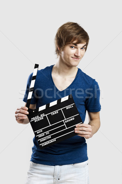 Holding a clapboard Stock photo © iko
