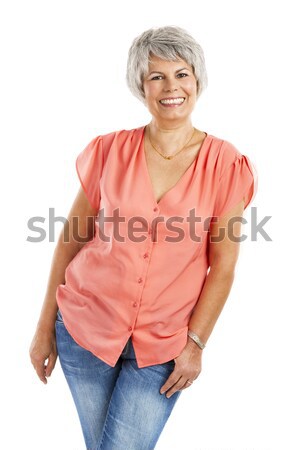 Happy old woman Stock photo © iko