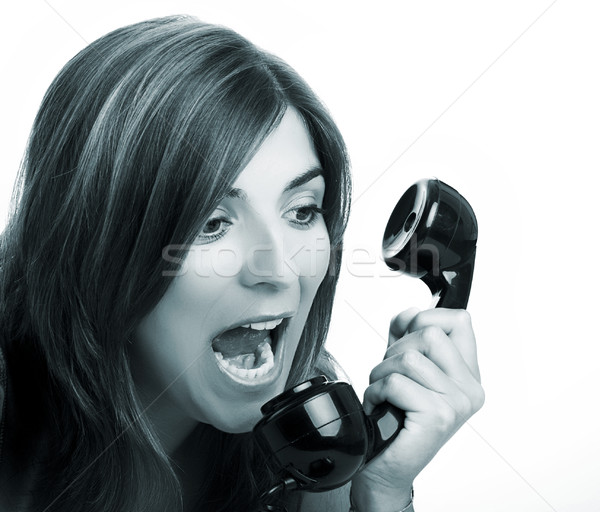 Yelling at the phone Stock photo © iko