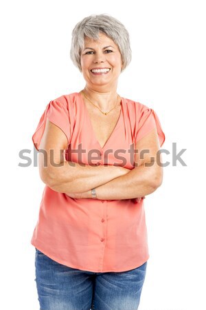 Happy old woman Stock photo © iko