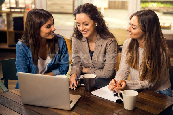 Girls studying Stock photo © iko