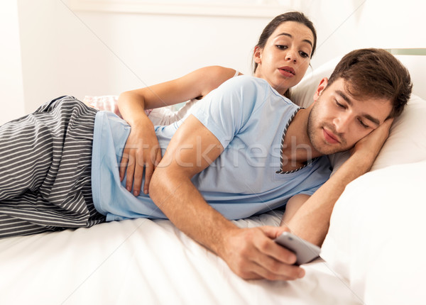 Stockfoto: Kan · ruïneren · relatie · jonge · man · bed