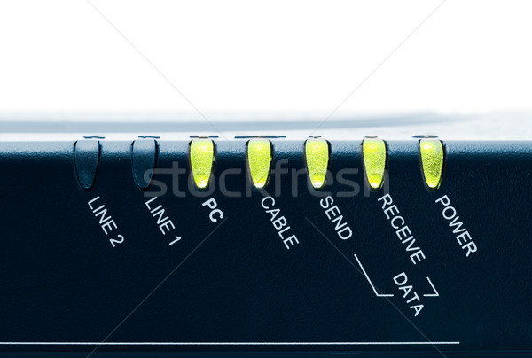 Kabel modem internet stem een uitrusting Stockfoto © iko