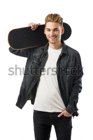 Young man with a skateboard Stock photo © iko