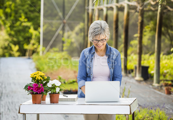 Working in a flower shop Stock photo © iko