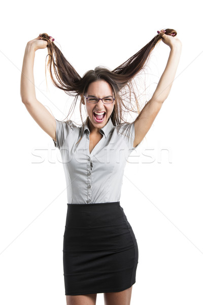 Business woman in shock Stock photo © iko
