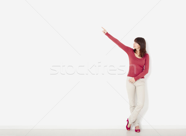 Woman pointing Stock photo © iko