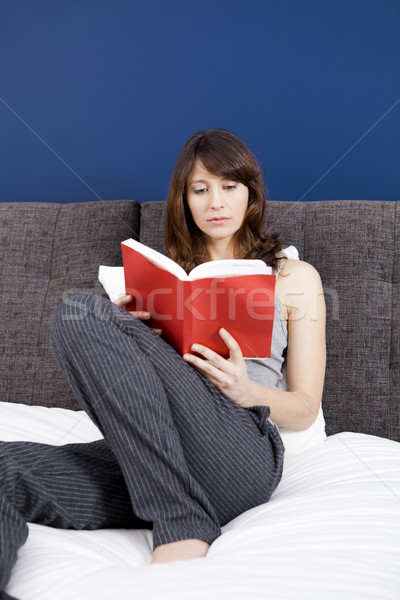 Young girl reading a book Stock photo © iko