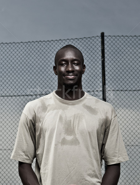 Hombre aire libre retrato jóvenes sonrisa feliz Foto stock © iko