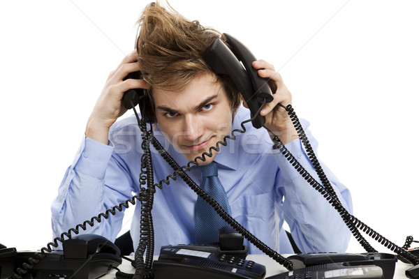 Answering multiple calls at the same time Stock photo © iko