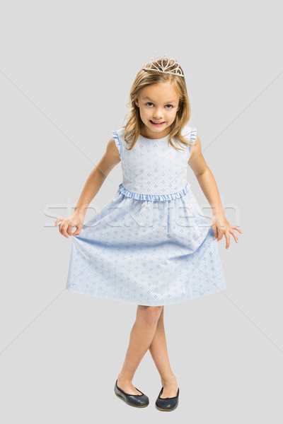 Stockfoto: Cute · weinig · prinses · portret · gelukkig · meisje