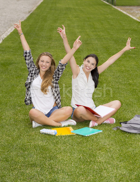 Happy students Stock photo © iko