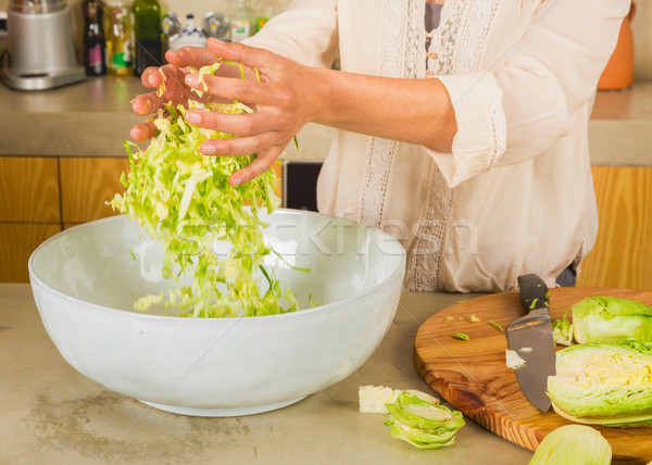 Káposzta savanyú káposzta megőrzött zöldségek fanyar egészség Stock fotó © iko