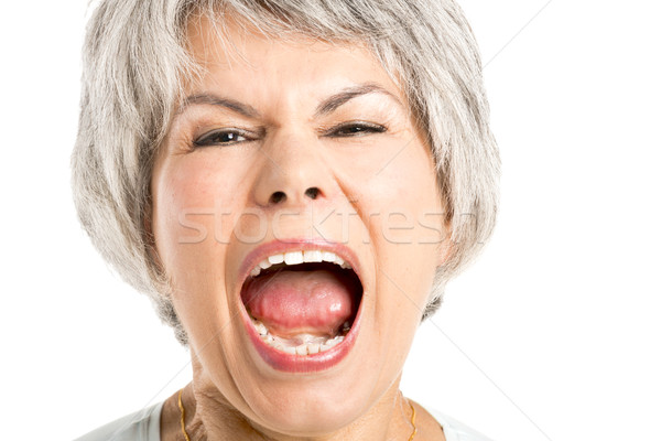 Stock photo: Yelling Expression