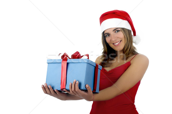 Santa Girl with gifts  Stock photo © iko