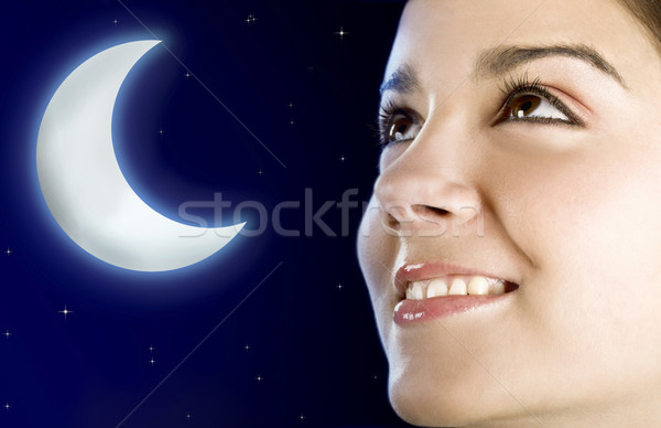 Moon woman Stock photo © iko