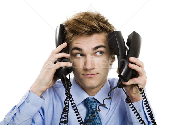 Answering multiple calls at the same time Stock photo © iko