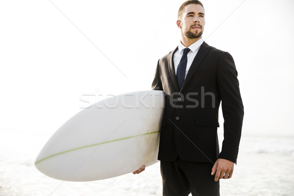 Foto stock: Surf · mi · negocios · empresario · tabla · de · surf