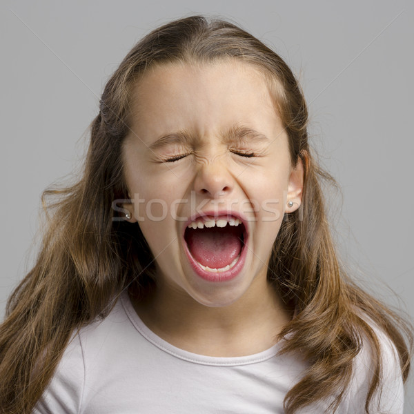 Stock photo: Girl yelling