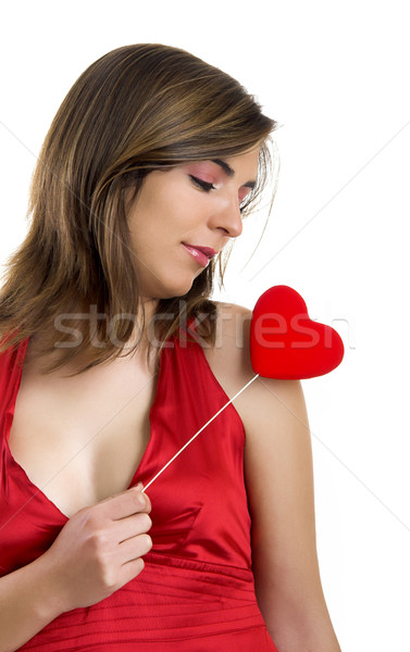 Walentynki kobieta zdjęcia piękna kobieta serca ręce Zdjęcia stock © iko