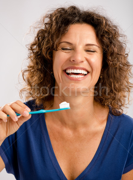 Brush my teeths and keep my beautiful smile Stock photo © iko