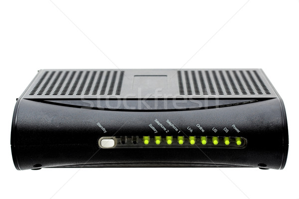 Câble modem internet voix une équipement Photo stock © iko