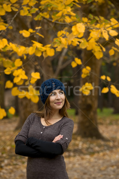 Automne heureux femme belle jour [[stock_photo]] © iko