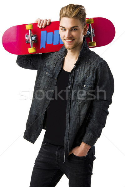 Young man with a skateboard Stock photo © iko