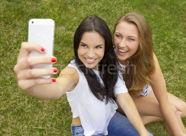 Beautiful and happy students Stock photo © iko