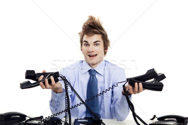 Answering multiple calls at the same time Stock photo © iko